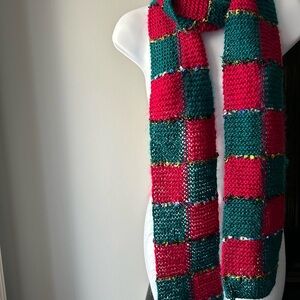 Stylish Red and Green Checkered Scarf